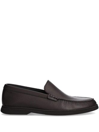 BOSS leather loafers - men - Thermoplastic Polyurethane (TPU)/Calf Leather/Calf Leather - 42 - Brown