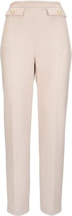 Elisabetta Franchi Slim-fit broek - Dames - Slim Fit Broeken - Beige - XL - Leer - Broeken