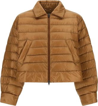 Herno Cape in Nylon Ultralight - Dames - Winterjassen - Bruin - XL - Nylon - Jassen