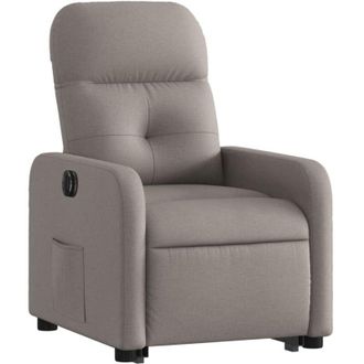 vidaXL Vidaxl - Sill&oacute;n El&eacute;ctrico Reclinable Elevable De Tela Gris Taupe