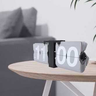 OEM Despertador Autom&aacute;tico Plegable De Estilo Retro, Pvc/metal, Negro-gris, Para Oficina/sala De Estar/dormitorio