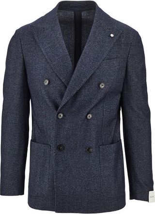 L.B.M. 1911 L. B.M. 1911 Denim-effect fabric double-breasted jacket Man 48