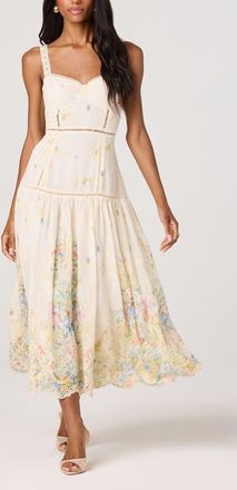 ASTR the Label Pellagia Eyelet Maxi Dress in Cream Multi Floral at Nordstrom, Size X-Small
