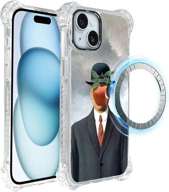 OEM Funda Ibizu Dropguard Ultra Para Iphone 15 Plus Con Magsafe, Ren&eacute; Magritte, Hijo Del Hombre