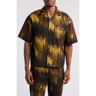 Icecream Ripper Short Sleeve Cotton Button-Up Shirt in Dried Tobacco at Nordstrom Rack, Size Xx-Large R