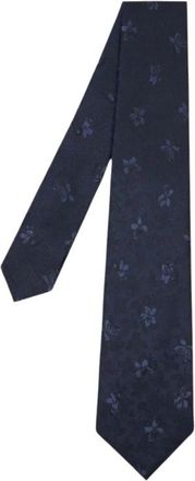 Paul Smith Tonal Floral Tie - Heren - Stropdassen - Blauw - ONE Size - Accessoires
