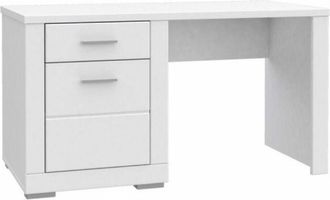 Home Heavenly Home Heavenly - Escritorio Snow, Mesa De Estudio 138x67 Cm, 1 Caj&oacute;n Y Puerta Con 2 Huecos &Uacute;tiles. Color: Blanco