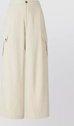 Pinko cotton flared cargo trousers