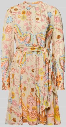 Herzen&rsquo;s Angelegenheit Regular Fit Kleid mit floralem Allover-Print in Sand, Gr&ouml;&szlig;e 40