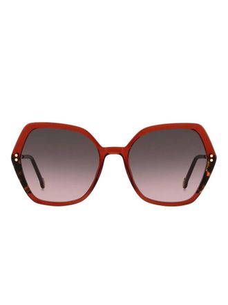 Carolina Herrera HER0185 geometric-frame sunglasses - Red