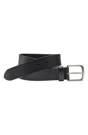 Johnston & Murphy Tumbled Leather Belt in Black at Nordstrom, Size 40