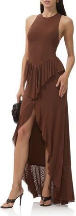 AFRM Bovina Sleeveless A-Line Dress in Cappuccino at Nordstrom Rack, Size X-Small