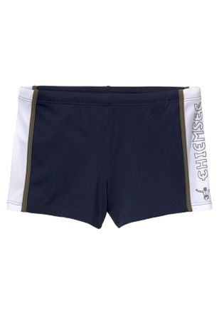 Chiemsee Boxer-Badehose CHIEMSEE, Herren, Gr. 4, N-Gr, blau (marine), LYCRA, Polyamid, kontrastfarbene Details, Badehosen Boxer-Badehose, mit Kontrasteins&auml;tzen