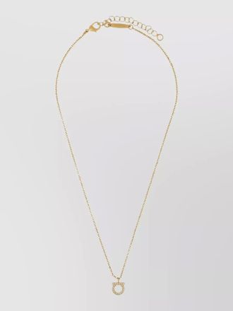 Ferragamo gancini chain necklace pendant adjustable length