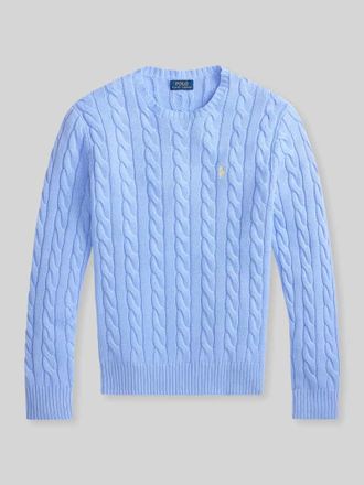 Polo Ralph Lauren Regular Fit Strickpullover aus reiner Baumwolle in Bleu, Gr&ouml;&szlig;e L