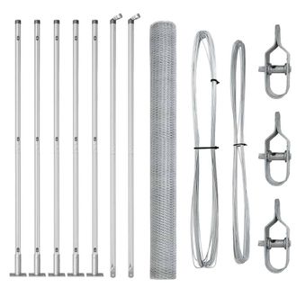 Berkfield Home Hexagon Fence 1.6x10 m Galvanised Steel in Silver