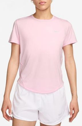 Nike Tempo Dri-FIT Short Sleeve Running Top in Pink Foam/Reflective Silv at Nordstrom Rack, Size X-Large