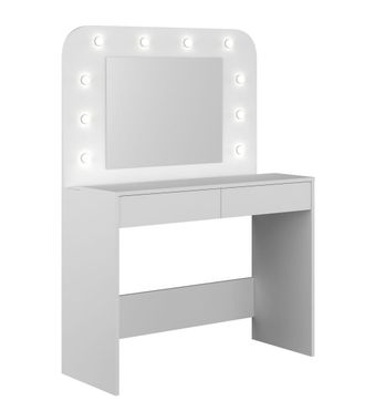 Home Heavenly Tocador con espejo tipo camerino luces led en blanco