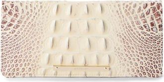 Brahmin Adelle Croc Embossed Leather Wallet in Ginger at Nordstrom