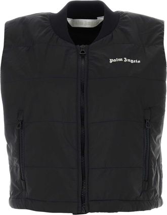 Palm Angels Black Nylon Vest