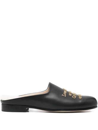 Undercover beaded-embellishment mules - women - Calf Leather/Calf Leather/Calf Leather - 23 - Black