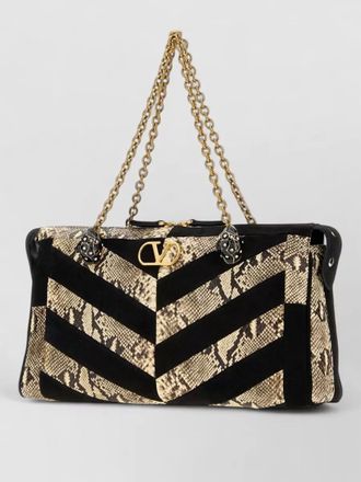 Valentino Garavani leather suede vlogo signature medium shopping bag