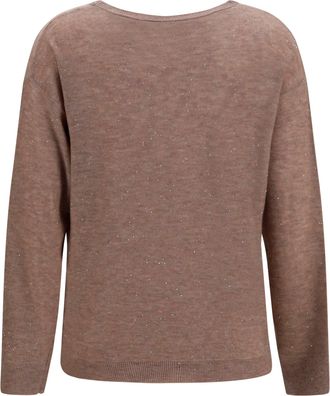 Fabiana Filippi Womens Sequin-Embellished Sweater Moka Meringa