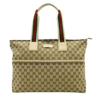 Gucci Pre-owned Tote Bags, female, Beige, Size: ONE SIZE Pre-owned Canvas Tote