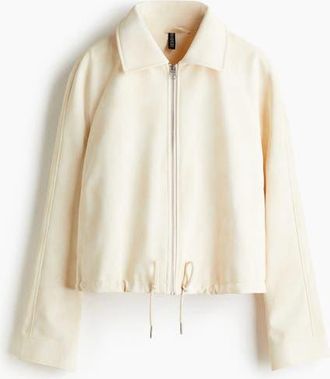 H&M Napped Jacket in Cream at Nordstrom, Size Xx-Small