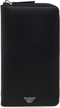 Emporio Armani logo-plaque wallet - Black