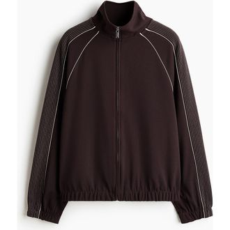 H&M Track Jacket in Dark Brown at Nordstrom, Size X-Large