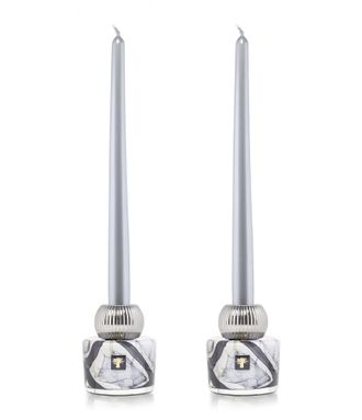 Baobab Coffret 2 Bougeoirs Twins Stones Marble