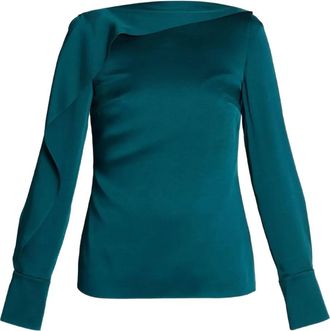 Erdem Top con ruches - Verde