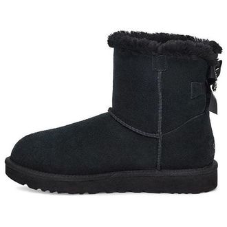 UGG (WMNS) UGG Mini Bailey Brooch Fleece Lined Black 1119512-BLK