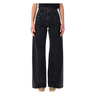 Maison Margiela Jeans, Dames, Blauw, M, Katoen, Cut-out Jeans