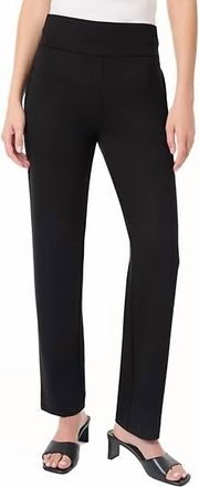 Jones New York High-Rise Straight-Leg Pants In Black