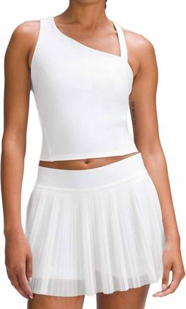 lululemon Everlux Asymmetrical Tennis Tank In White