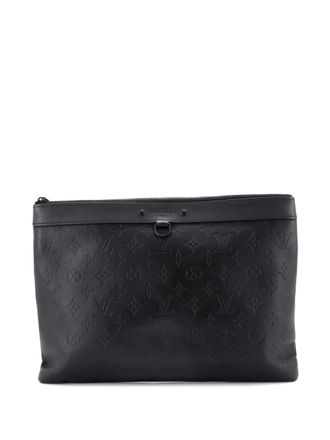 Louis Vuitton Discovery Pochette Monogram Shadow Leather GM pouch - Zwart