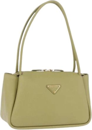 Prada Pre-owned Vintage Schoudertas - Dames - Vintage Schoudertas - Groen - ONE Size - Leer - Vintage