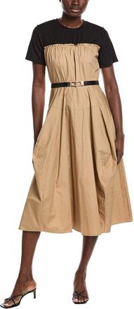 Gracia Color Contrast Midi Dress