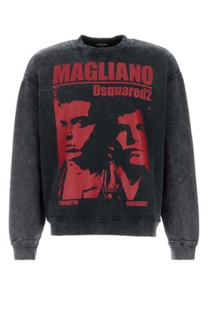 Dsquared2 Houtskool Vintage-effect Sweatshirt met Logo Print