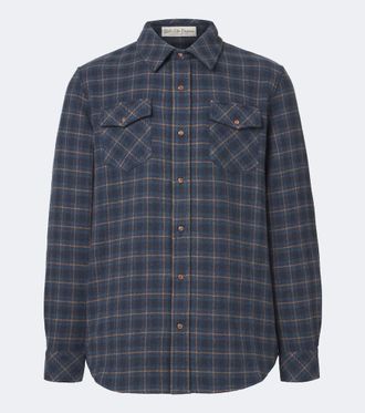 God's True Cashmere Rugged Explorer plaid cashmere shirt