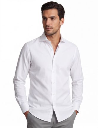 Olymp katoenen Olymp overhemd wit effen super slim fit