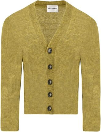 Amaranto Amar&aacute;nto - Oliva Cardigan - Heren - Truien - Groen - Maat: S Leer