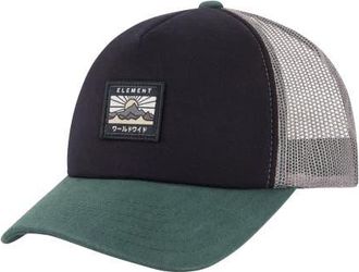 Element Logo Trucker Hat with Mesh Back and Snapback Closure in Black at Nordstrom