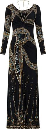 Camilla Gerimpelde Jersey Jurk Call ME Cleopatra - Dames - Maxi kleedjes - Veelkleurig - XS - Kleedjes
