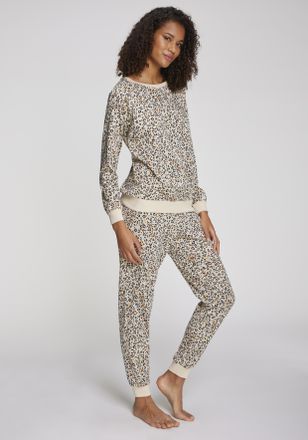 Vivance Pyjama VIVANCE DREAMS, Damen, Gr. 32/34, schwarz (creme, schwarz, gemustert), Single Jersey, Obermaterial: 100% Baumwolle, gemustert, Basic, Basic lan