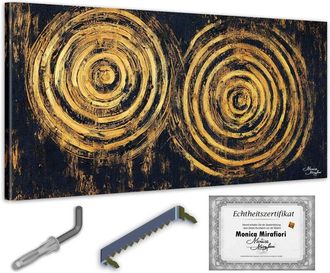 OEM Monica Mirafiori 100 % Pintado A Mano Cuadro Negro Y Dorado 140 X 70 Cm Cuadro Pintado A Mano Pintura Acr&iacute;lica Cuadro Acr&iacute;lico De Gran Tama&ntilde;o Arte Mod