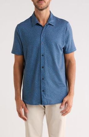 Travis Mathew Featherweight Night Button-Up Shirt in Mood Indigo/vintage at Nordstrom Rack, Size Medium