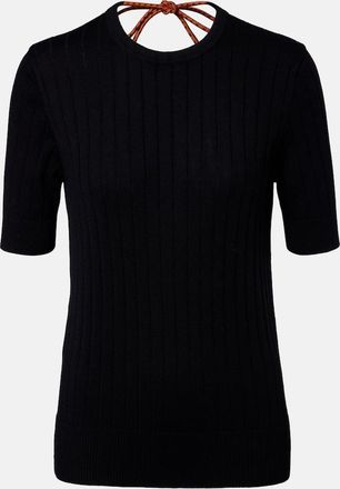 Plan C Ribbed-knit cotton top